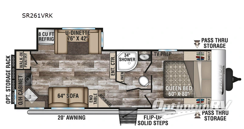 2021 Venture Stratus Ultra-Lite SR261VRK RV Floorplan Photo