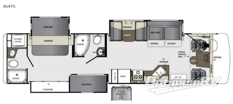 2016 Forest River Georgetown 364TS Floorplan Photo