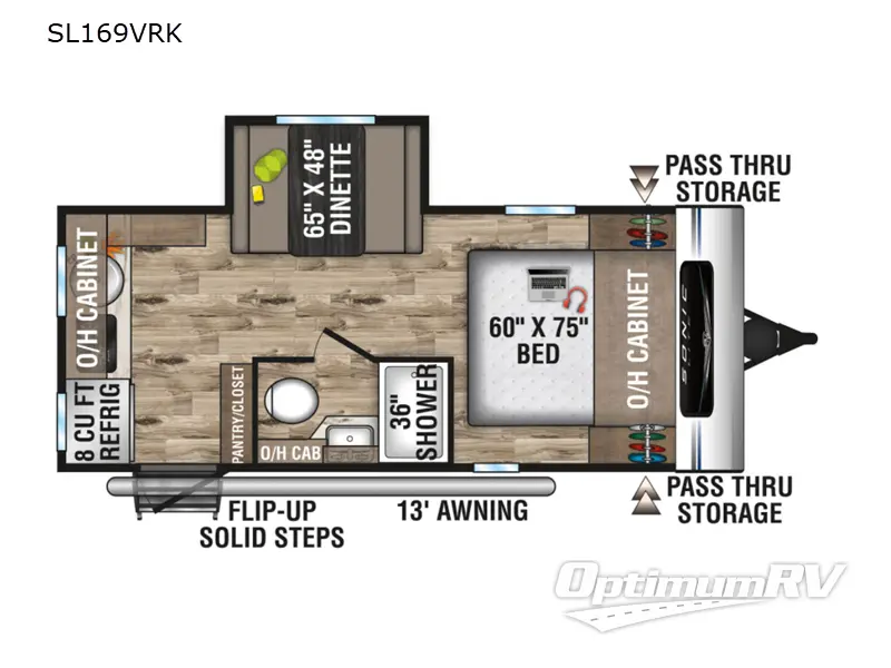 2022 Venture Sonic Lite SL169VRK RV Floorplan Photo