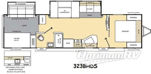 2014 Coachmen Catalina 323BHDS RV Floorplan Photo