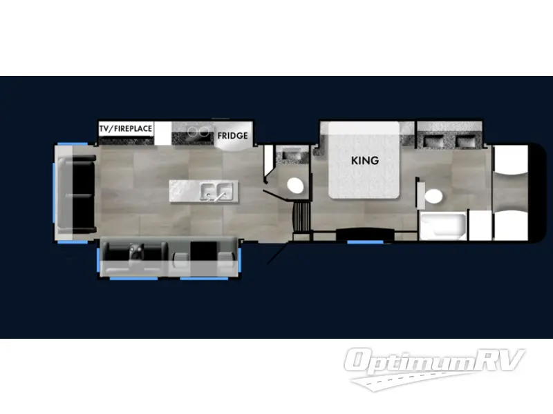 2022 Luxe by the RV Factory Luxe Elite 38GFB RV Floorplan Photo