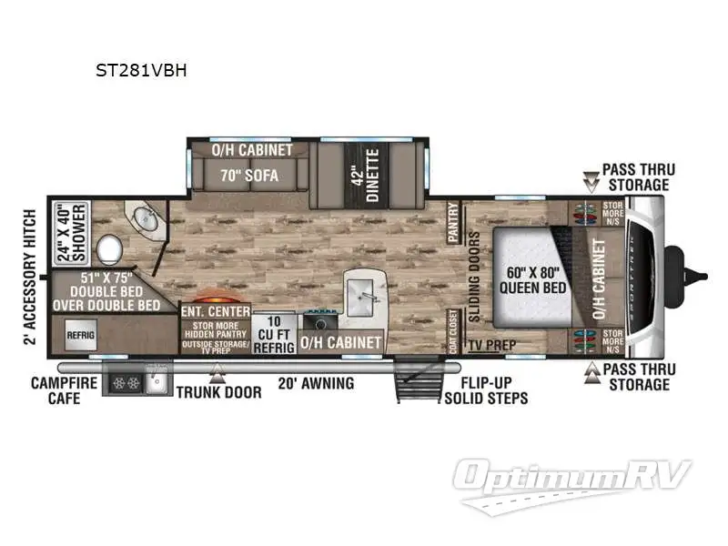 2021 Venture SportTrek ST281VBH Floorplan Photo
