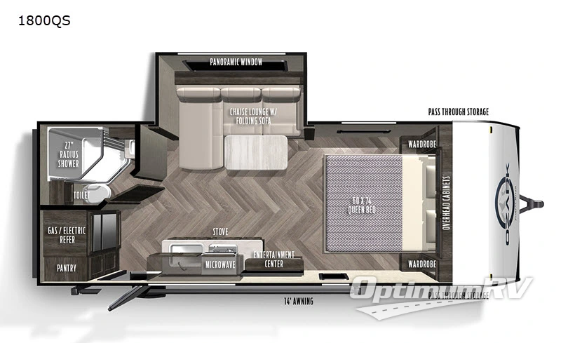 2021 Forest River Ozark 1800QS RV Floorplan Photo