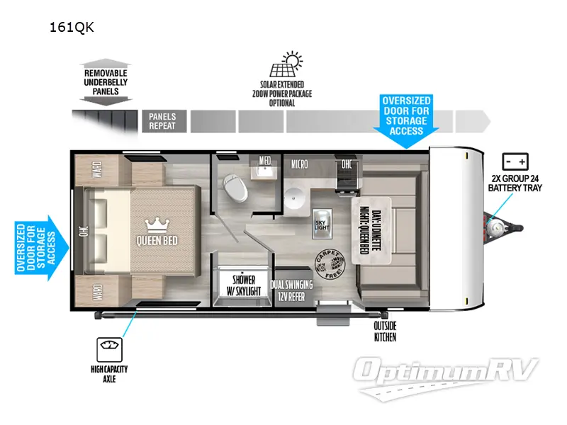 2023 Forest River Wildwood FSX 161QK RV Floorplan Photo