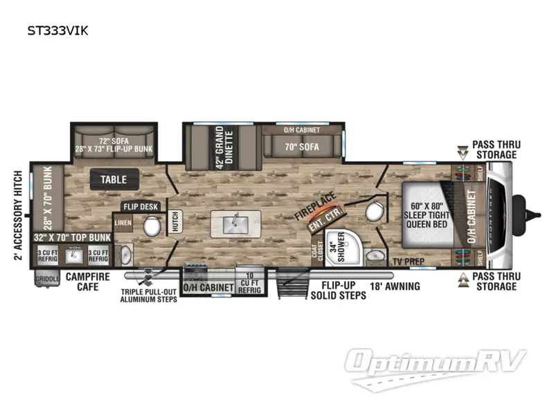 2022 Venture SportTrek ST333VIK RV Floorplan Photo