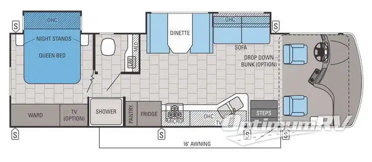 2016 Jayco Alante 31V RV Floorplan Photo