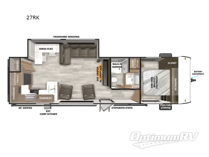 2025 Forest River Wildwood 27RK Floorplan Photo
