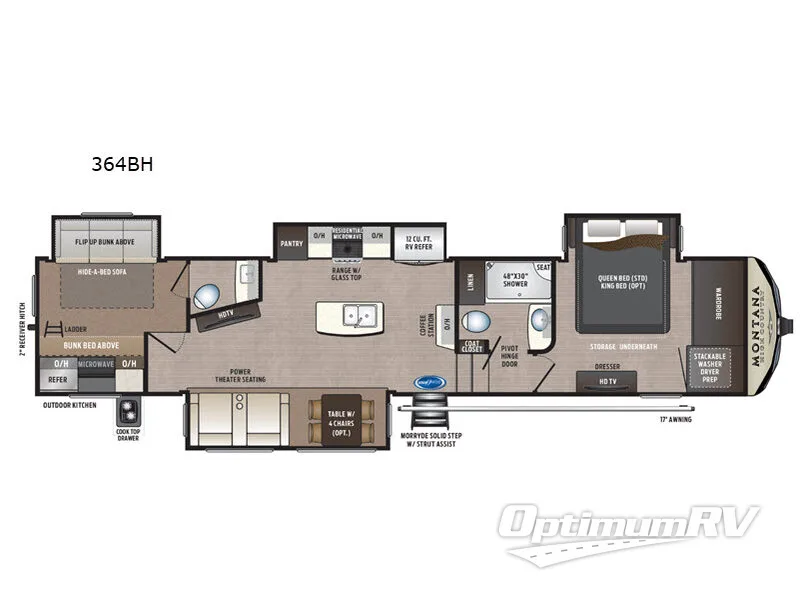 2019 Keystone Montana High Country 364BH RV Floorplan Photo