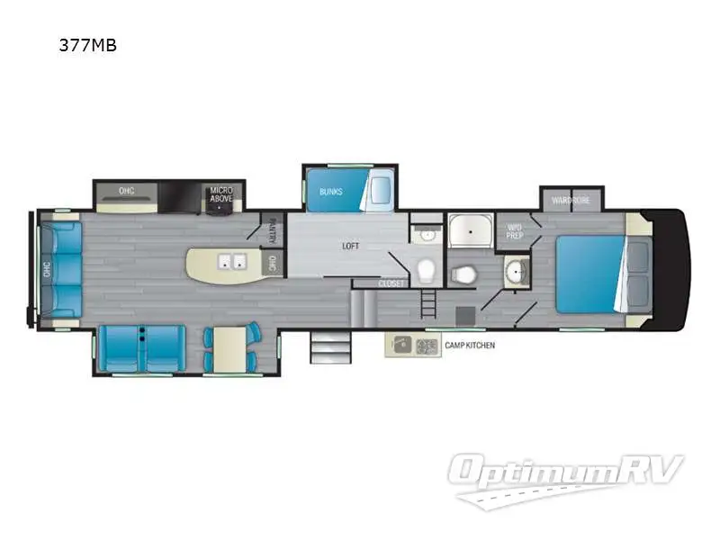 2021 Heartland Milestone 377MB RV Floorplan Photo