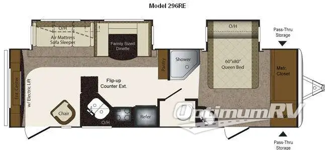 2011 Keystone Laredo Super Lite 296RE RV Floorplan Photo