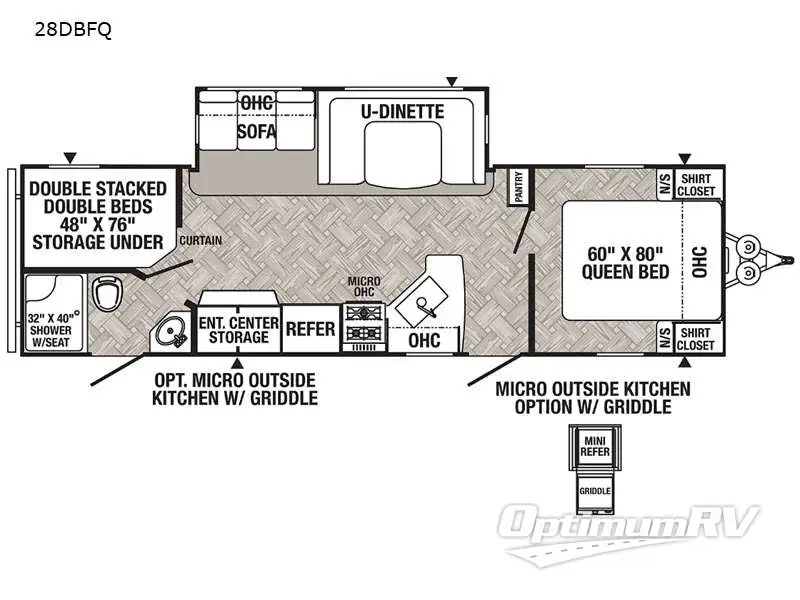 2022 Palomino Puma 28DBFQ RV Floorplan Photo