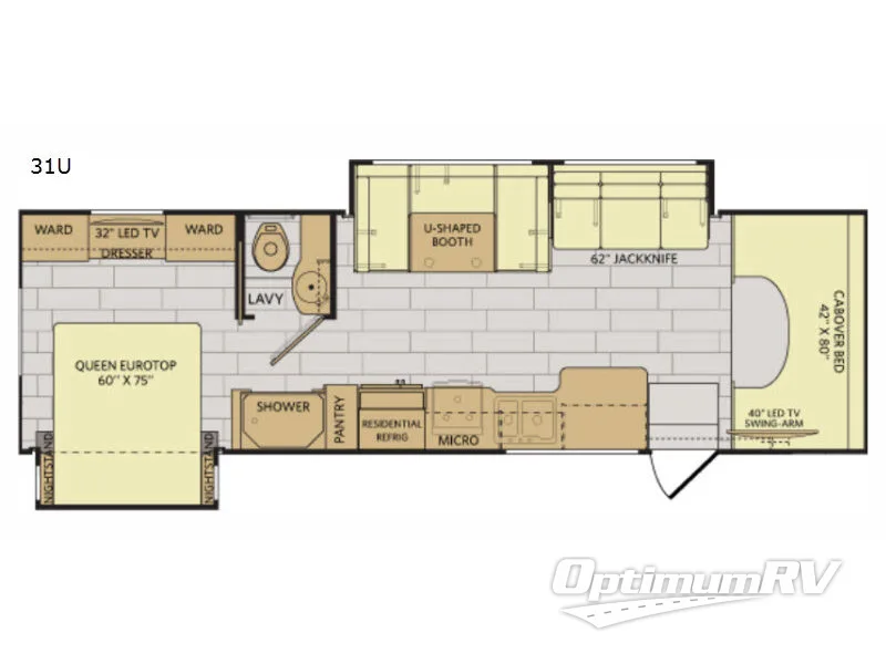 2017 Fleetwood Jamboree 31U RV Floorplan Photo