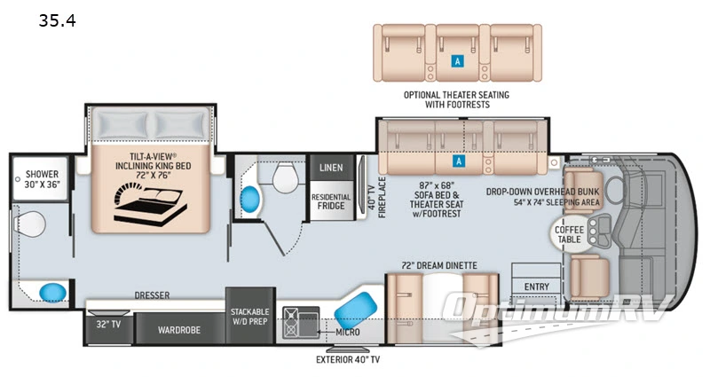 2020 Thor Miramar 35.4 RV Floorplan Photo