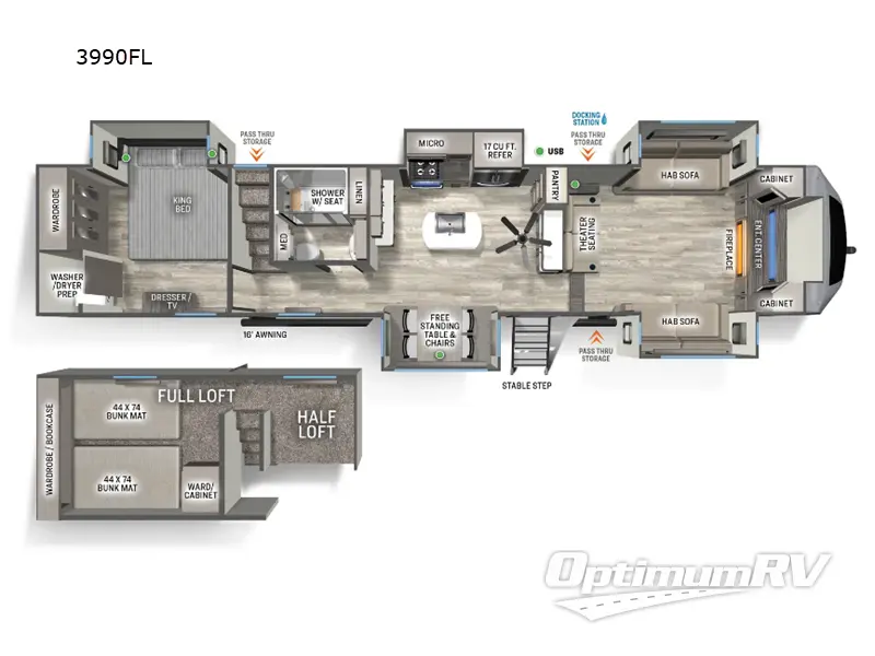 2024 Forest River Sierra 3990FL RV Floorplan Photo