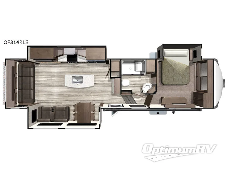 2018 Highland Ridge Open Range 314RLS RV Floorplan Photo