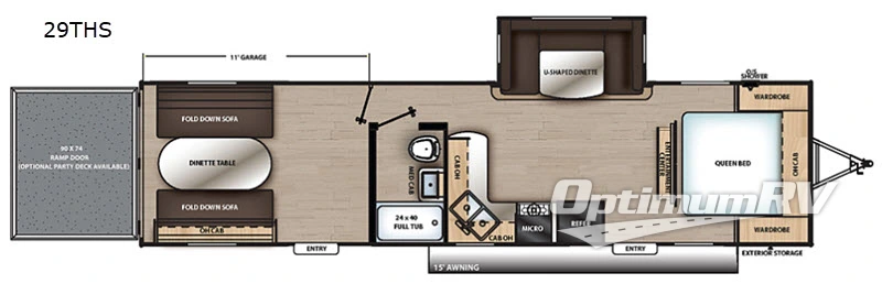 2019 Coachmen Catalina Trail Blazer 29THS RV Floorplan Photo