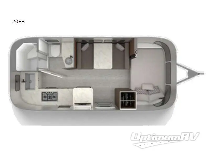 2022 Airstream Caravel 20FB RV Floorplan Photo