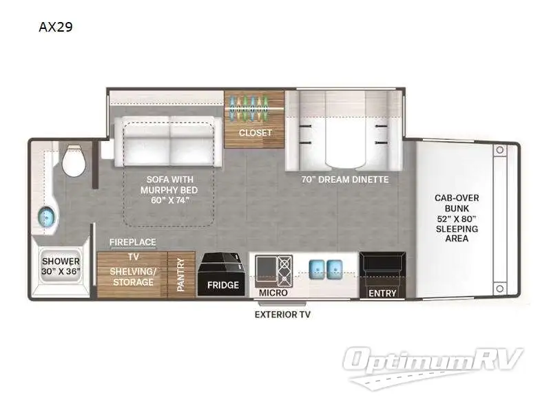 2024 Thor Magnitude AX29 RV Floorplan Photo