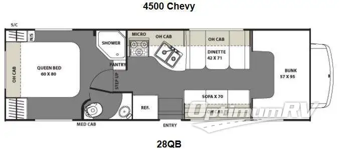 2014 Coachmen Freelander 28QB  Chevy 4500 RV Floorplan Photo