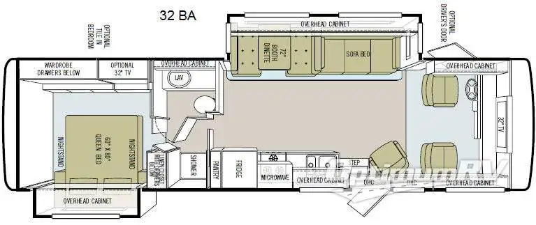 2011 Tiffin Allegro 32 BA RV Floorplan Photo