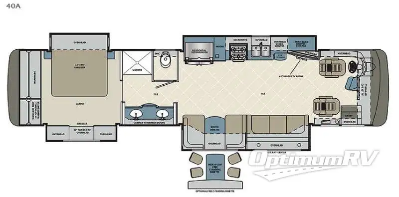 2016 Forest River Berkshire XL 40A RV Floorplan Photo