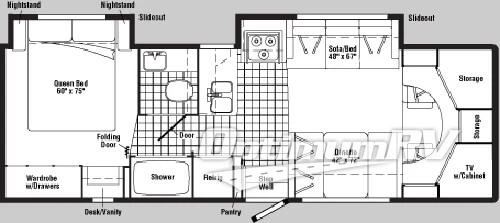2005 Winnebago Minnie Winnie 30V RV Floorplan Photo