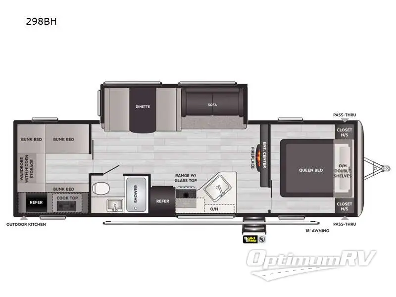 2021 Keystone Springdale 298BH Floorplan Photo