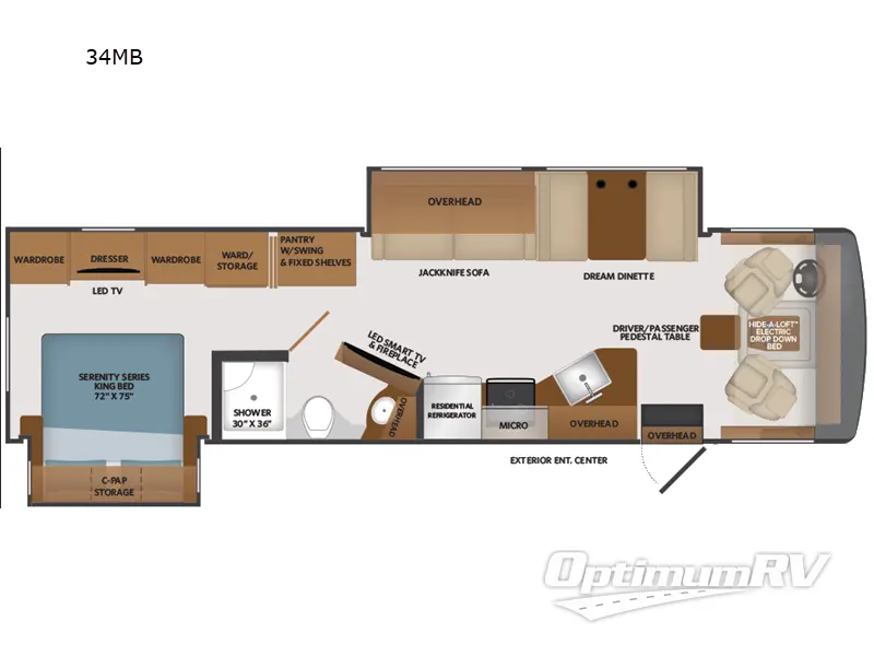 2023 Fleetwood Fortis 34MB RV Floorplan Photo