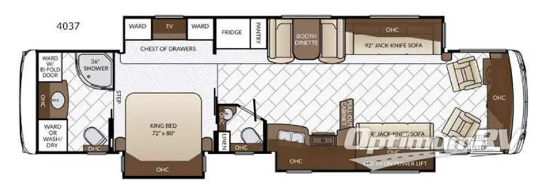 2017 Newmar Ventana LE 4037 RV Floorplan Photo