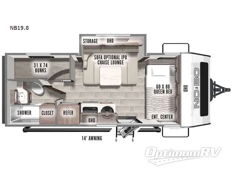 2022 Forest River No Boundaries NB19.8 Floorplan Photo