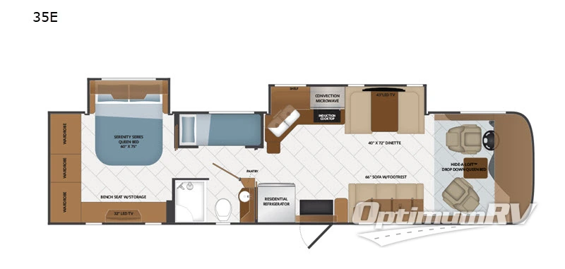 2019 Fleetwood Pace Arrow 35E RV Floorplan Photo