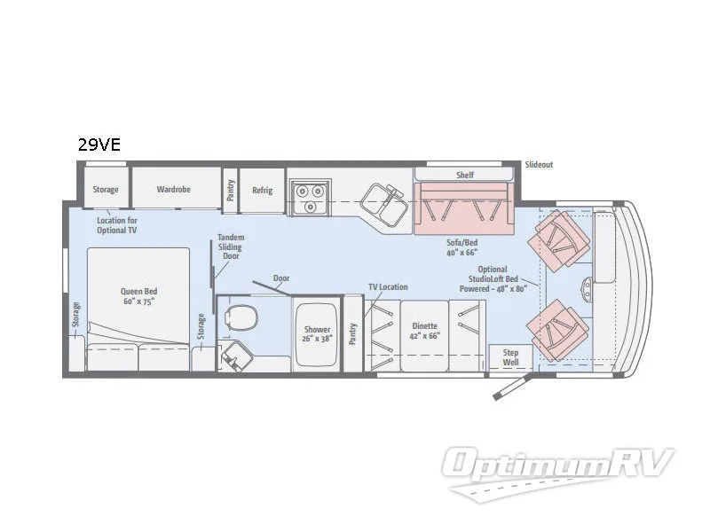2017 Winnebago Sunstar 29VE RV Floorplan Photo