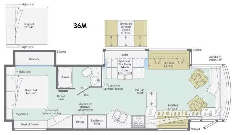 2015 Itasca Meridian 36M Floorplan Photo