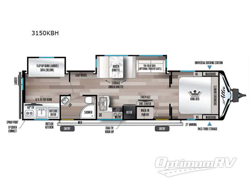2022 East To West Alta 3150KBH Floorplan Photo