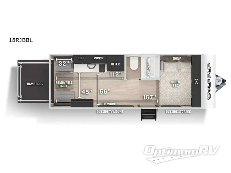 2021 Forest River Cherokee Wolf Pup Black Label 18RJBBL RV Floorplan Photo