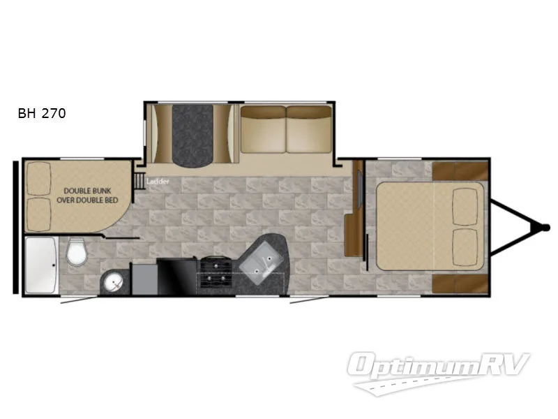 2018 Heartland Pioneer BH 270 Floorplan Photo