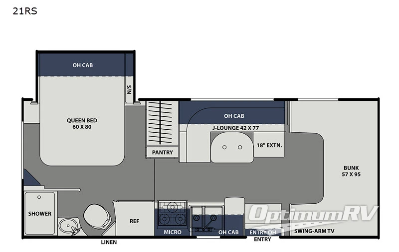 2021 Coachmen Freelander 21RS Chevy 4500 RV Floorplan Photo