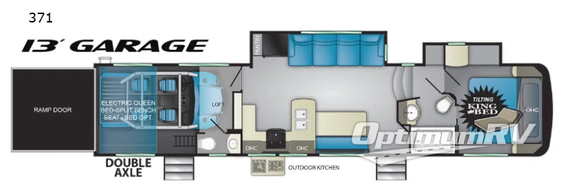 2019 Heartland Torque TQ 371 RV Floorplan Photo