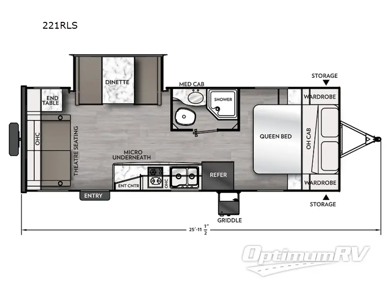 2025 Coachmen Apex Nano 221RLS RV Floorplan Photo