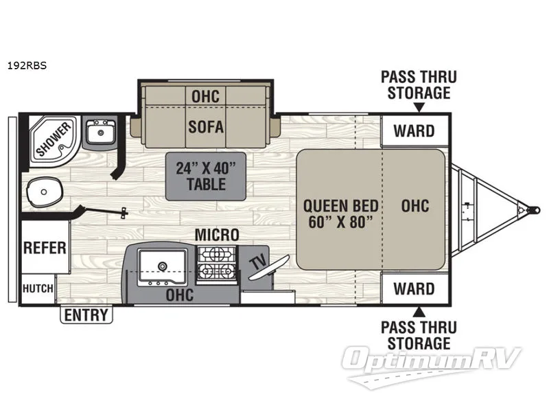 2018 Coachmen Freedom Express Ultra Lite 192RBS RV Floorplan Photo
