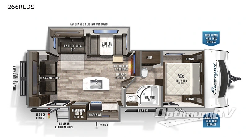 2021 Forest River Surveyor Luxury 266RLDS RV Floorplan Photo