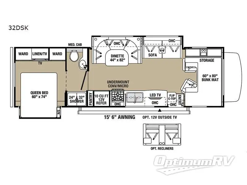 2021 Forest River Solera 32DSK RV Floorplan Photo