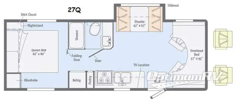 2015 Itasca Spirit 27Q Floorplan Photo