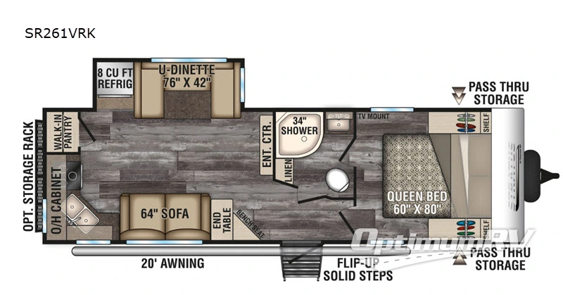 2019 Venture Stratus Ultra-Lite SR261VRK RV Floorplan Photo