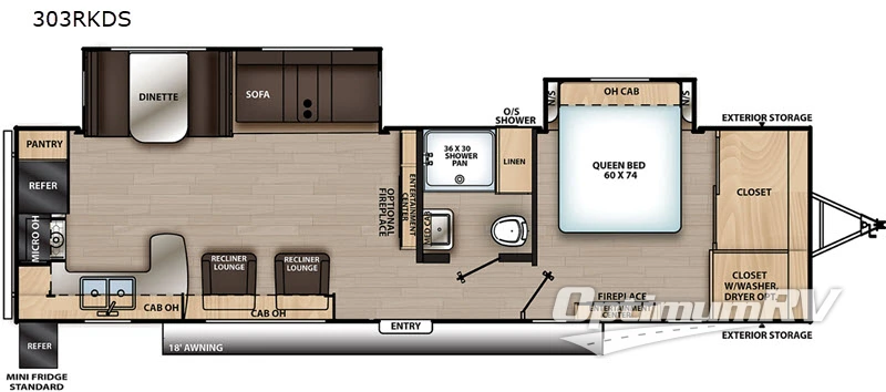 2021 Coachmen Catalina Legacy 303 RKDS RV Floorplan Photo