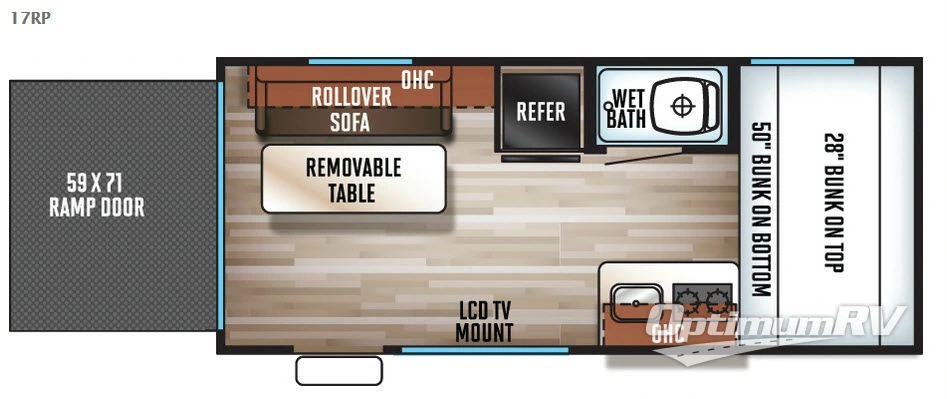 2017 Forest River Cherokee Wolf Pup 17RP RV Floorplan Photo