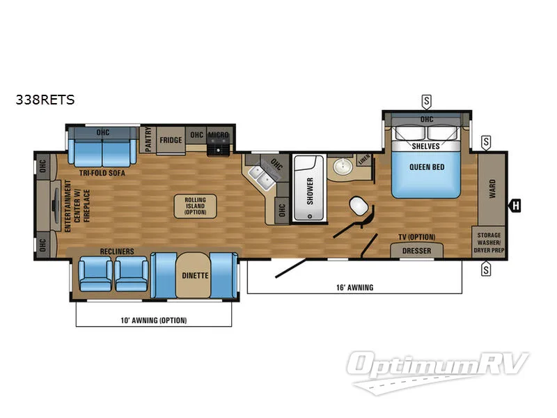 2017 Jayco Eagle 338RETS RV Floorplan Photo