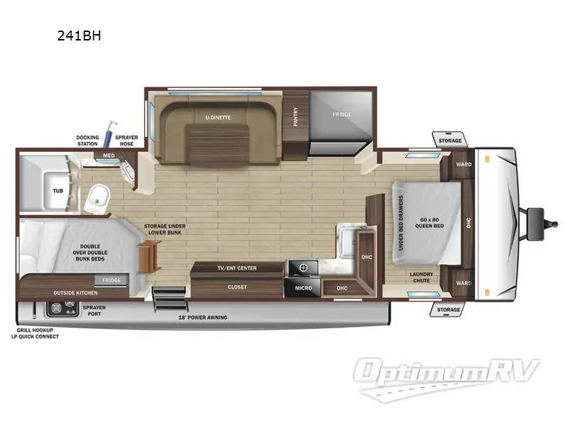 2023 Highland Ridge Range Lite 241BH Floorplan Photo