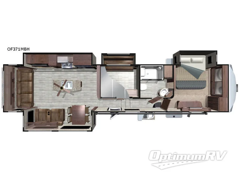 2018 Highland Ridge Open Range OF371MBH RV Floorplan Photo