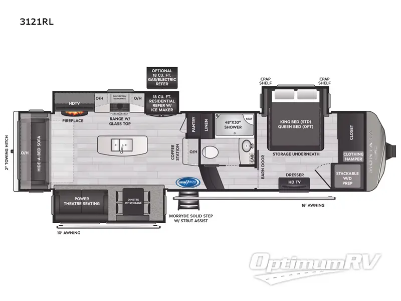 2022 Keystone Montana 3121RL RV Floorplan Photo